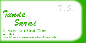 tunde sarai business card